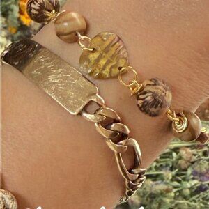 Picture Jasper Suede Wrap — Earthy Gold & Brown Neutral Bracelet